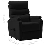 NNEVL Stand-up Recliner Black Faux Leather