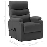 NNEVL Stand-up Recliner Anthracite Faux Leather