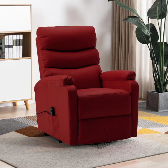 NNEVL Stand-up Recliner Wine Red Faux Leather