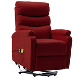 NNEVL Stand-up Massage Recliner Wine Red Faux Leather