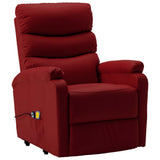 NNEVL Stand-up Massage Recliner Wine Red Faux Leather