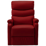 NNEVL Stand-up Massage Recliner Wine Red Faux Leather