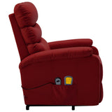 NNEVL Stand-up Massage Recliner Wine Red Faux Leather