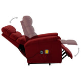 NNEVL Stand-up Massage Recliner Wine Red Faux Leather