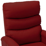 NNEVL Stand-up Massage Recliner Wine Red Faux Leather