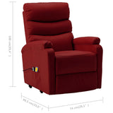 NNEVL Stand-up Massage Recliner Wine Red Faux Leather