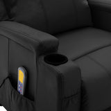 NNEVL Massage Reclining Chair Black Faux Leather