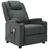 NNEVL Massage Reclining Chair Anthracite Faux Leather