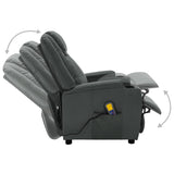 NNEVL Massage Reclining Chair Anthracite Faux Leather