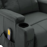NNEVL Massage Reclining Chair Anthracite Faux Leather