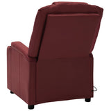 NNEVL Massage Reclining Chair Wine Red Faux Leather