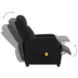 NNEVL Massage Reclining Chair Black Faux Leather