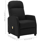 NNEVL Massage Reclining Chair Black Faux Leather