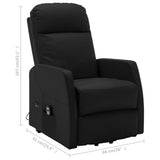 NNEVL Stand-up Recliner Black Faux Leather