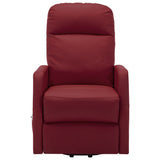 NNEVL Stand-up Massage Recliner Wine Red Faux Leather