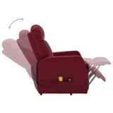 NNEVL Stand-up Massage Recliner Wine Red Faux Leather