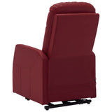 NNEVL Stand-up Massage Recliner Wine Red Faux Leather