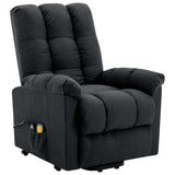 NNEVL Stand-up Massage Recliner Dark Grey Fabric