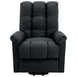 NNEVL Stand-up Massage Recliner Dark Grey Fabric