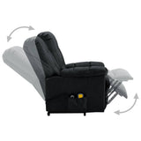 NNEVL Stand-up Massage Recliner Dark Grey Fabric