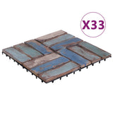 NNEVL Decking Tiles 33 pcs 30x30 cm Solid Reclaimed Wood