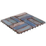 NNEVL Decking Tiles 33 pcs 30x30 cm Solid Reclaimed Wood