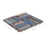 NNEVL Decking Tiles 33 pcs 30x30 cm Solid Reclaimed Wood