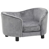 NNEVL Dog Sofa Grey 69x49x40 cm Plush