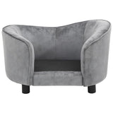 NNEVL Dog Sofa Grey 69x49x40 cm Plush