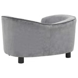 NNEVL Dog Sofa Grey 69x49x40 cm Plush