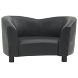 NNEVL Dog Sofa Black 67x41x39 cm Faux Leather