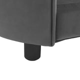 NNEVL Dog Sofa Grey 69x49x40 cm Plush and Faux Leather