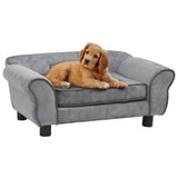 NNEVL Dog Sofa Grey 72x45x30 cm Plush