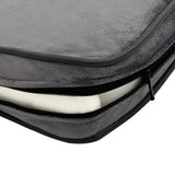 NNEVL Dog Sofa Grey 81x43x31 cm Plush and Faux Leather