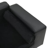 NNEVL Dog Sofa Black 81x43x31 cm Plush and Faux Leather