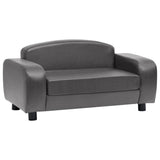 NNEVL Dog Sofa Grey 80x50x40 cm Faux Leather
