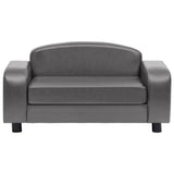 NNEVL Dog Sofa Grey 80x50x40 cm Faux Leather