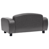 NNEVL Dog Sofa Grey 80x50x40 cm Faux Leather