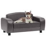 NNEVL Dog Sofa Grey 80x50x40 cm Faux Leather