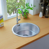 NNEVL Kitchen Sink with Overflow Hole Stainless Steel
