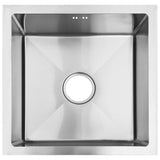 NNEVL Handmade Kitchen Sink with Overflow Hole Stainless Steel