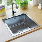 NNEVL Handmade Kitchen Sink with Overflow Hole Stainless Steel