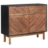 NNEVL Sideboard 90x33.5x75 cm Solid Acacia Wood and MDF