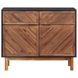 NNEVL Sideboard 90x33.5x75 cm Solid Acacia Wood and MDF