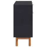 NNEVL Sideboard 90x33.5x75 cm Solid Acacia Wood and MDF