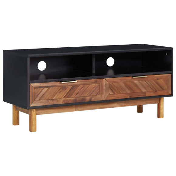 NNEVL TV Cabinet 100x35x45 cm Solid Acacia Wood and MDF