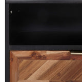 NNEVL TV Cabinet 100x35x45 cm Solid Acacia Wood and MDF