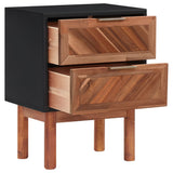 NNEVL Nightstand 40x30x53 cm Solid Acacia Wood and MDF