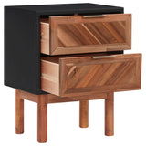 NNEVL Nightstands 2 pcs 40x30x53 cm Solid Acacia Wood and MDF