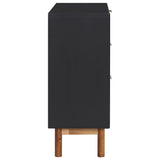 NNEVL Sideboard 90x33.5x80 cm Solid Acacia Wood and MDF
